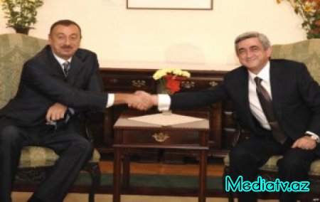 Əliyev Sarkisyanla görüşdü