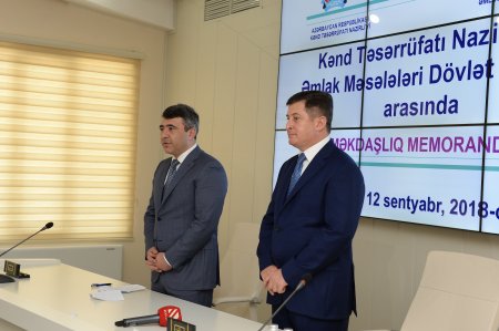 Əmlak Məsələləri Dövlət Komitəsi və Kənd Təsərrüfatı Nazirliyi  birgə əməkdaşlığa start verdi